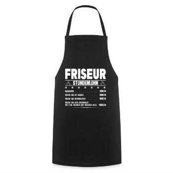 Friseur Gehalt Friseuse Gehalt Friseurmeister - Kochschürze - Schwarz - Vorne - AI Model Male 185 dark (185cm)