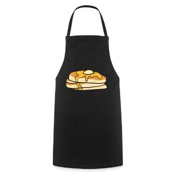 Crêpes - sirop d’érable et beurre - Tablier de cuisine - noir - Devant - AI Model Male 185 dark (185cm)