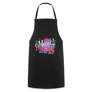 Instant Music Teacher Just Add Coffee - Cooking Apron - black - Front - AI Model Male 185 dark (185cm)