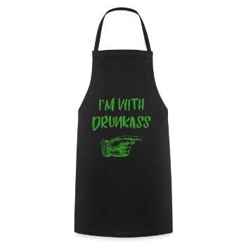 Alcool, bière, vodka, shamrock, idée, irlande - Tablier de cuisine - noir - Devant - AI Model Male 185 dark (185cm)