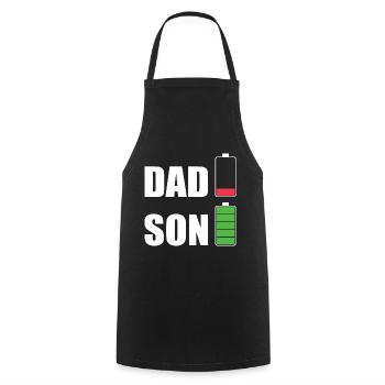 DAD & SON - Tablier de cuisine - noir - Devant - AI Model Male 185 dark (185cm)