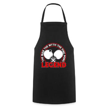 Joueur de Ping Pong Entraîneur de tennis de table Ping Pong - Tablier de cuisine - noir - Devant - AI Model Male 185 dark (185cm)