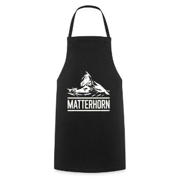 Matterhorn Zermatt Mountain Swiss Alps Hiking - Cooking Apron - black - Front - AI Model Male 185 dark (185cm)