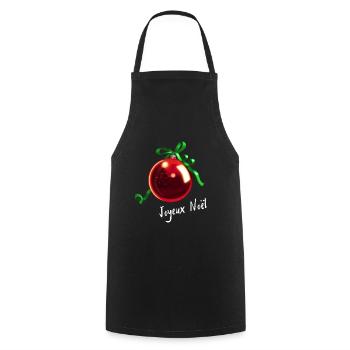 Christmas tree Joyeux Noël - Cooking Apron - black - Front - AI Model Male 185 dark (185cm)