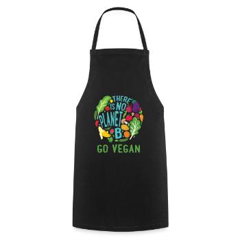 There Is No Planet B Go Veganer Vegetarisch Gesund - Kochschürze - Schwarz - Vorne - AI Model Male 185 dark (185cm)