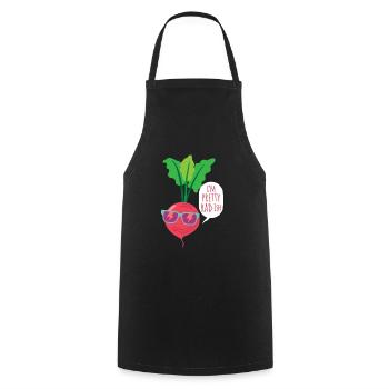 Radis végétariens végétaliens I'm Pretty Rad-ish - Tablier de cuisine - noir - Devant - AI Model Male 185 dark (185cm)