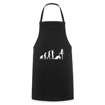 Evolution - dominatrix and slave - Cooking Apron - black - Front - AI Model Male 185 dark (185cm)