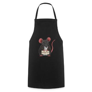 Maus / Rat / Souris Rat - Hug przytul - Tablier de cuisine - noir - Devant - AI Model Male 185 dark (185cm)