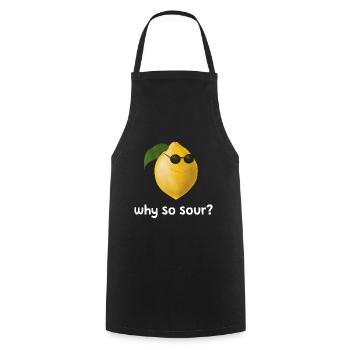 Cute Lemon - Why so sour - Kochschürze - Schwarz - Vorne - AI Model Male 185 dark (185cm)