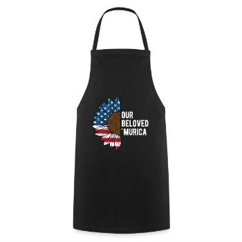 Our Beloved Murica Patriotic American Patriotism - Cooking Apron - black - Front - AI Model Male 185 dark (185cm)