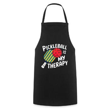 Pickleball Is My Therapy - Kochschürze - Schwarz - Vorne - AI Model Male 185 dark (185cm)