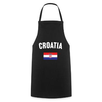 Croatia Flag - Cooking Apron - black - Front - AI Model Male 185 dark (185cm)