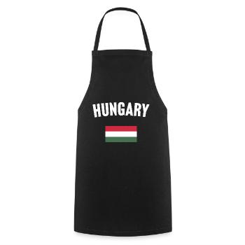 Drapeau de la Hongrie - Tablier de cuisine - noir - Devant - AI Model Male 185 dark (185cm)