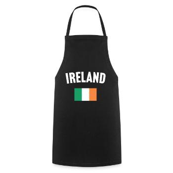 Ireland Flag - Cooking Apron - black - Front - AI Model Male 185 dark (185cm)