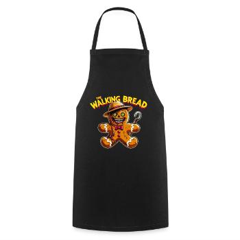 Halloween The Walking Bread Zombie Horror Funny - Cooking Apron - black - Front - AI Model Male 185 dark (185cm)
