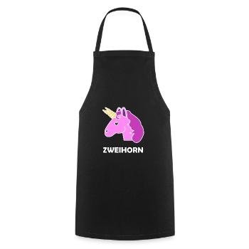 Licorne licorne - Tablier de cuisine - noir - Devant - AI Model Male 185 dark (185cm)
