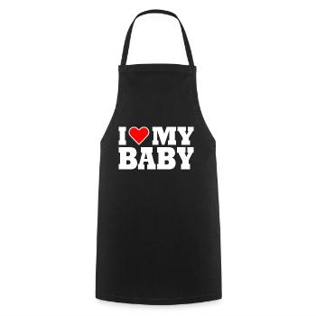 I love my baby - Kochschürze - Schwarz - Vorne - AI Model Male 185 dark (185cm)
