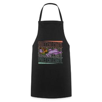 Quetzalcoatl Axolotl Mexique Divinité Aztèque - Tablier de cuisine - noir - Devant - AI Model Male 185 dark (185cm)