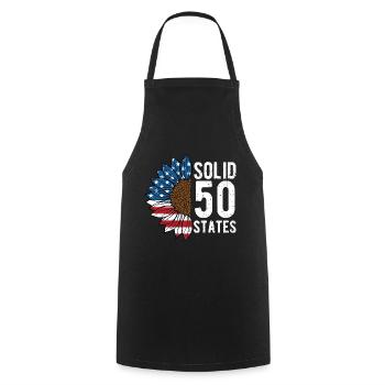 Solid 50 States American Proud USA Confident - Cooking Apron - black - Front - AI Model Male 185 dark (185cm)