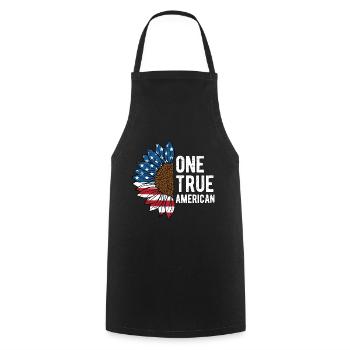 One True American Patriotic Independence - Cooking Apron - black - Front - AI Model Male 185 dark (185cm)