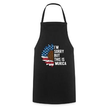 Sorry But This Is Murica Funny 4th of July Humor - Cooking Apron - black - Front - AI Model Male 185 dark (185cm)