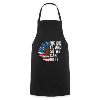 We Did It Patriotic American Patriotism USA - Cooking Apron - black - Front - AI Model Male 185 dark (185cm)
