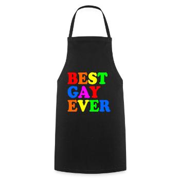 Best gay ever - Kochschürze - Schwarz - Vorne - AI Model Male 185 dark (185cm)