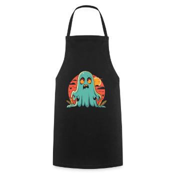 Halloween Ghost - Le cadeau effrayant parfait - Tablier de cuisine - noir - Devant - AI Model Male 185 dark (185cm)