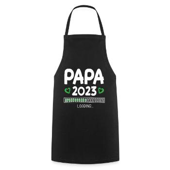 Papa 2023 Chargement - Tablier de cuisine - noir - Devant - AI Model Male 185 dark (185cm)