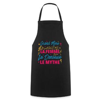 grand mère la femme danseuse le mythe la légende - Tablier de cuisine - noir - Devant - AI Model Male 185 dark (185cm)