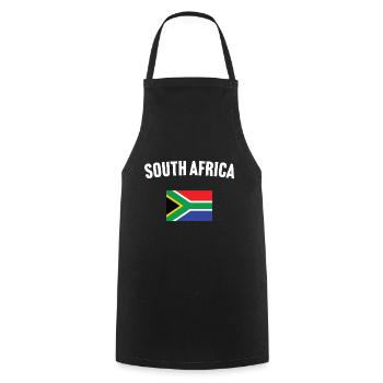 South Africa Flag - Cooking Apron - black - Front - AI Model Male 185 dark (185cm)