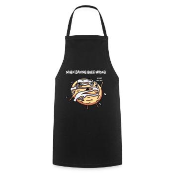 When Christmas Baking Goes Wrong - Cooking Apron - black - Front - AI Model Male 185 dark (185cm)