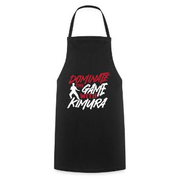 Martial Arts BJJ Jiu Jitsu Fighter Kimura - Cooking Apron - black - Front - AI Model Male 185 dark (185cm)