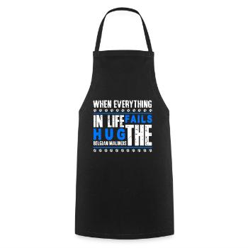 Hug The Belgian Malinois - Cooking Apron - black - Front - AI Model Male 185 dark (185cm)