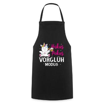 Einhorn Bier Party Hokus Pokus Vorglüh Modus - Kochschürze - Schwarz - Vorne - AI Model Male 185 dark (185cm)