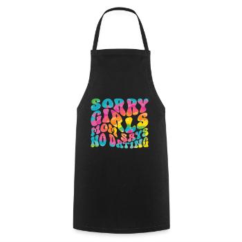 Sorry Girls Mom Sagt KeinDate Babyparty - Kochschürze - Schwarz - Vorne - AI Model Male 185 dark (185cm)
