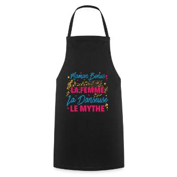 maman bonus la femme danseuse le mythe la légende - Tablier de cuisine - noir - Devant - AI Model Male 185 dark (185cm)