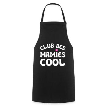 club des mamies cool - Tablier de cuisine - noir - Devant - AI Model Male 185 dark (185cm)