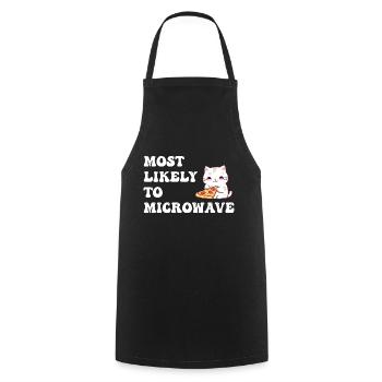 Most Likely To Microwave - Cooking Apron - black - Front - AI Model Male 185 dark (185cm)