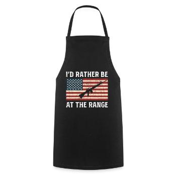 2nd Amendment Rights I'd Rather - Cooking Apron - black - Front - AI Model Male 185 dark (185cm)