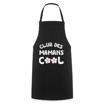 club des mamans cool - Tablier de cuisine - noir - Devant - AI Model Male 185 dark (185cm)