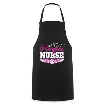 Funny Hospice Nurse - Cooking Apron - black - Front - AI Model Male 185 dark (185cm)