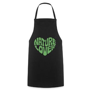 Nature Lover Herz Shirt - Kochschürze - Schwarz - Vorne - AI Model Male 185 dark (185cm)
