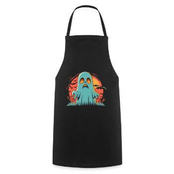 Halloween Ghost - Le cadeau effrayant parfait - Tablier de cuisine - noir - Devant - AI Model Male 185 dark (185cm)