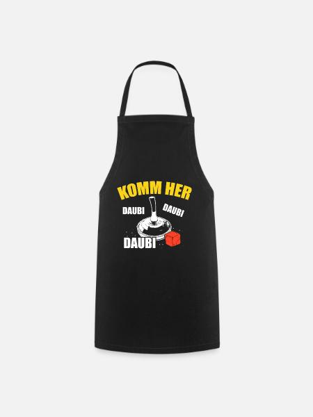 Komm Her Daubi Daubi Stockschütze Eisstock Daube - Kochschürze - Schwarz