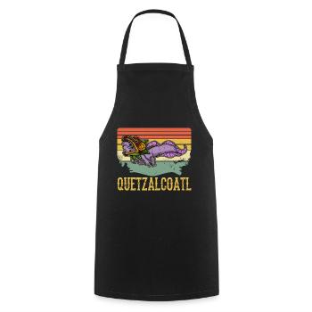 Quetzalcoatl Axolotl Mexique Divinité Aztèque - Tablier de cuisine - noir - Devant - AI Model Male 185 dark (185cm)