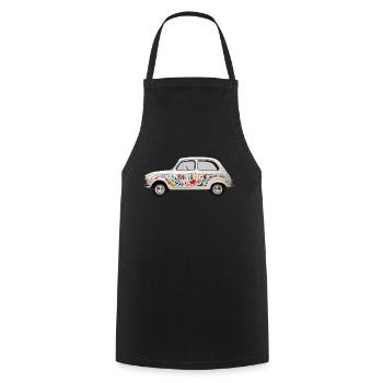 Classic Car - Cooking Apron - black - Front - AI Model Male 185 dark (185cm)