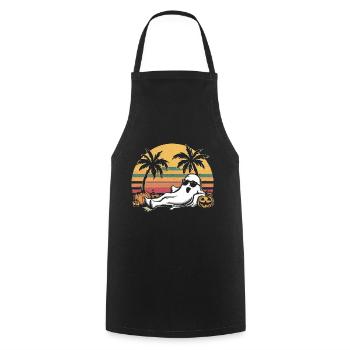 Vintage Sunset Ghost - Cooking Apron - black - Front - AI Model Male 185 dark (185cm)
