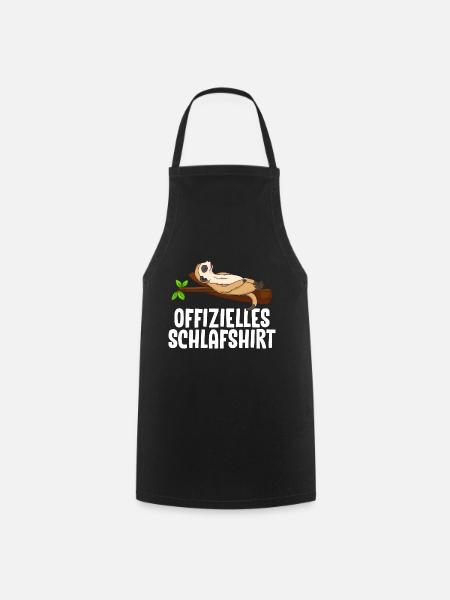 Offizielles Schlafshirt Erdmännchen - Kochschürze - Schwarz