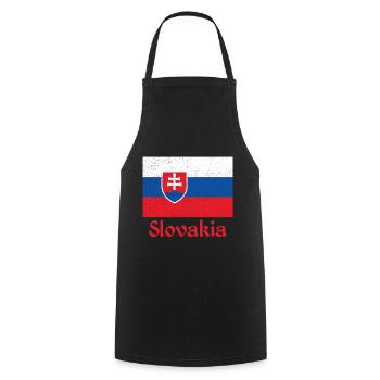 Slowakia Slowakei Wappen Flagge Europa Slowakisch - Kochschürze - Schwarz - Vorne - AI Model Male 185 dark (185cm)